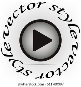 Play icon, vector illustration