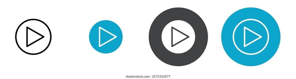play icon Vector illustration in black