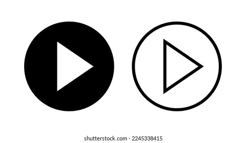 Play Icon vector illustration. Play button sign and symbol