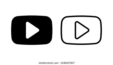 Play Icon vector illustration. Play button sign and symbol