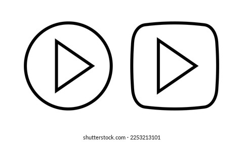 Play Icon vector illustration. Play button sign and symbol