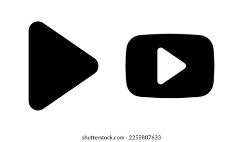 Play Icon vector illustration. Play button sign and symbol
