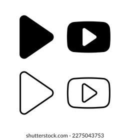 Play Icon vector illustration. Play button sign and symbol