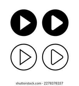 Play Icon vector illustration. Play button sign and symbol