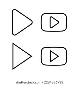 Play Icon vector illustration. Play button sign and symbol