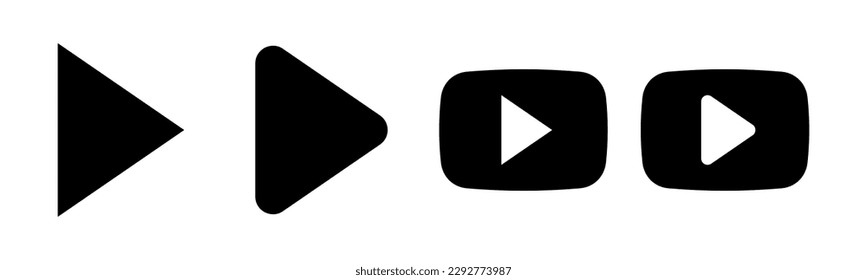 Play Icon vector illustration. Play button sign and symbol