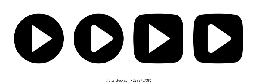 Play Icon vector illustration. Play button sign and symbol