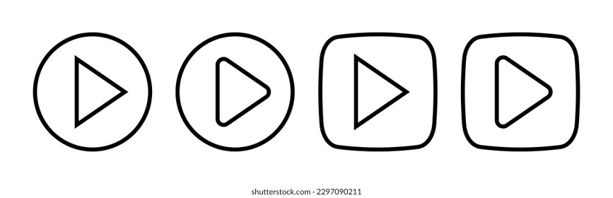 Play Icon vector illustration. Play button sign and symbol