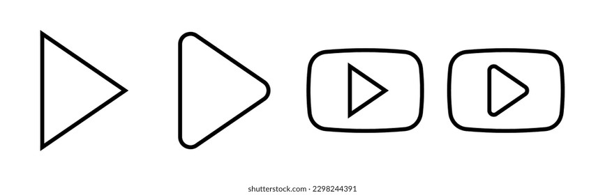 Play Icon vector illustration. Play button sign and symbol