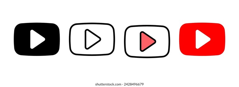 Play Icon vector illustration. Play button sign and symbol