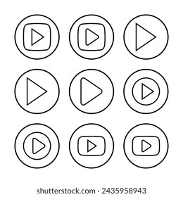 Play Icon vector illustration. Play button sign and symbol