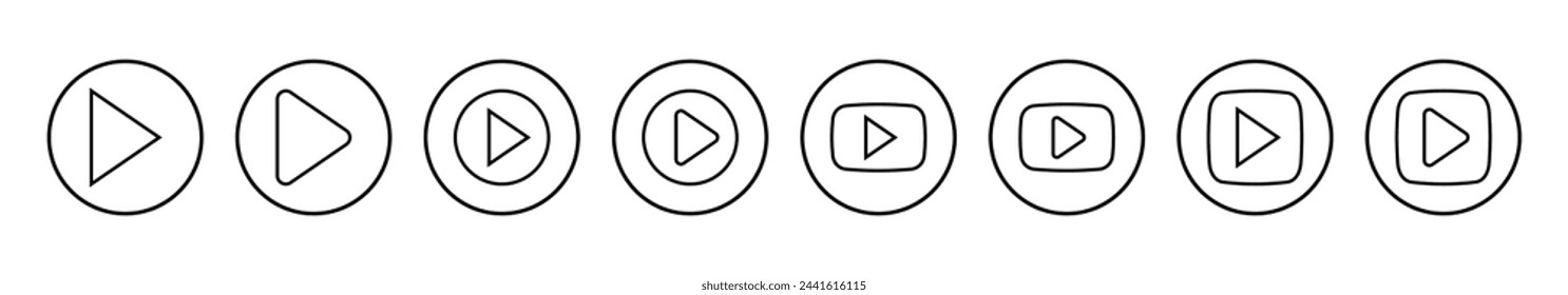 Play Icon vector illustration. Play button sign and symbol