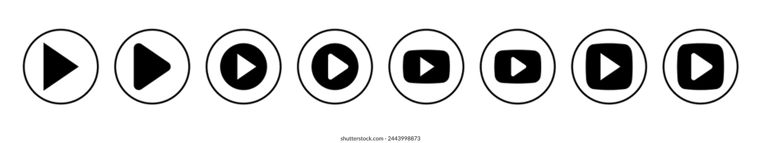 Play Icon vector illustration. Play button sign and symbol