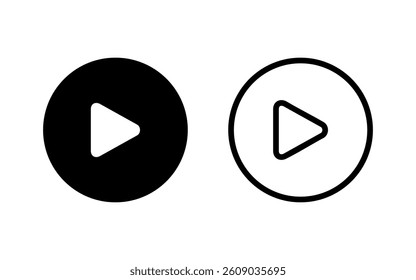 Play Icon vector illustration. Play button sign and symbol