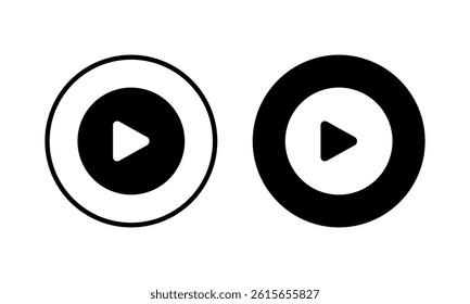 Play Icon vector illustration. Play button sign and symbol
