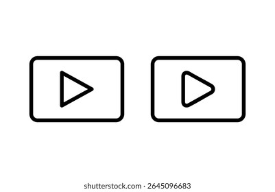 Play Icon vector illustration. Play button sign and symbol