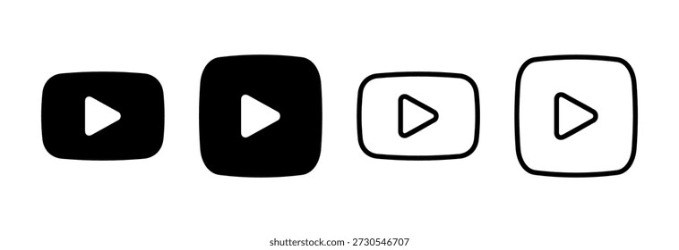 Play Icon vector illustration. Play button sign and symbol