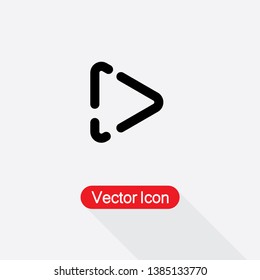 Play Icon Vector Illustration In Flat Style Eps10