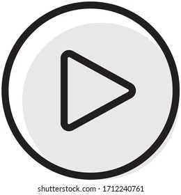 play icon vector illustration flat