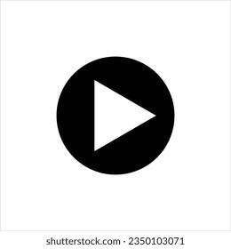 Icono de reproducción. Ilustración vectorial, ilustración plana sobre fondo blanco..eps