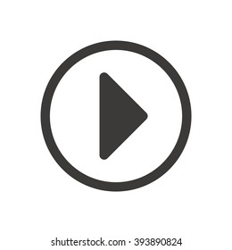 Play  icon, vector illustration. Flat design style