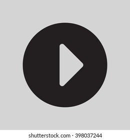 Play  icon, vector illustration. Flat design style
