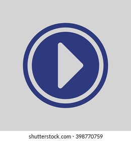 Play  icon, vector illustration. Flat design style