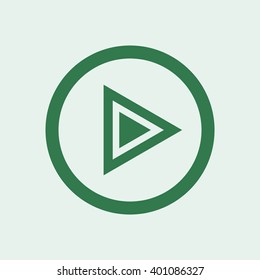 play    icon, vector illustration. Flat design style