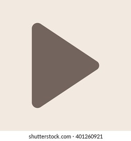 Play  icon, vector illustration. Flat design style
