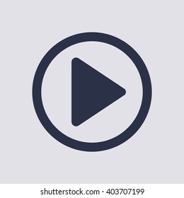 Play  icon, vector illustration. Flat design style