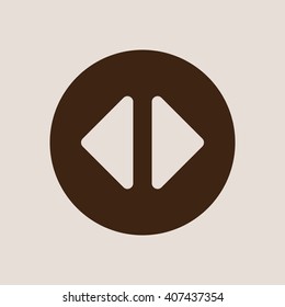 Play  icon, vector illustration. Flat design style