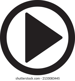 Play icon vector illustration on white background..eps