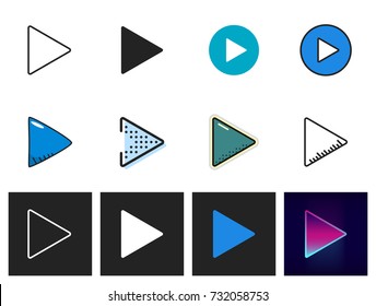 play icon vector isolated