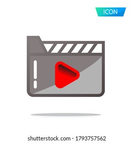 play icon vector isolated on white background