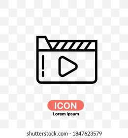 vector de icono de reproducción aislado en fondo transparente