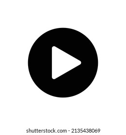 play icon vector isolated on white board