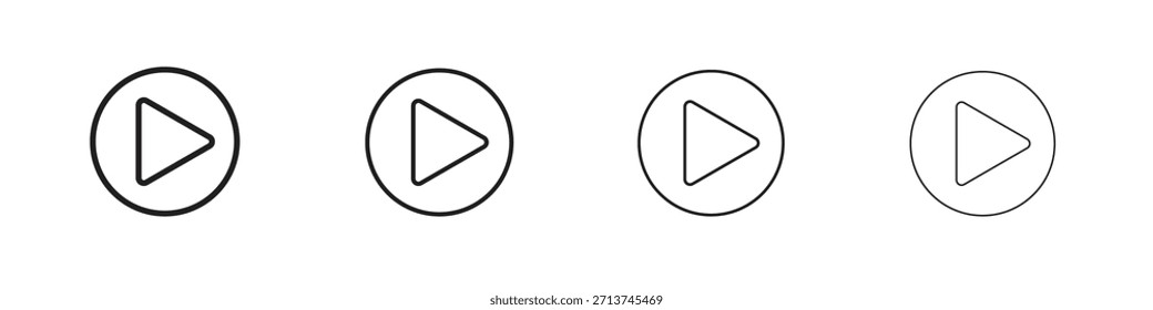 Ícone Reproduzir. Pictogramas isolados por vetor.