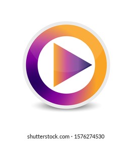 Play icon vector logo art