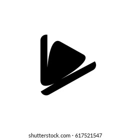 Play icon. Vector logo illustration isolated sign symbol