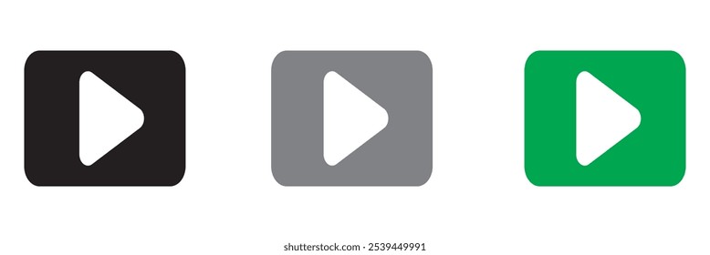 Play icon vector set. Video play button. design eps 10 