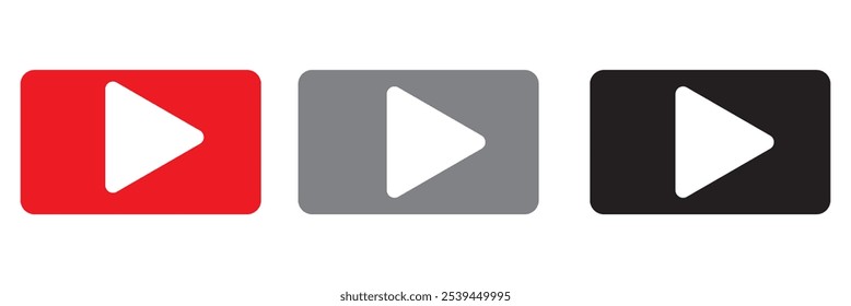 Conjunto de Vectores de íconos de reproducción. Video Juega al Botón. Diseño EPS 10 