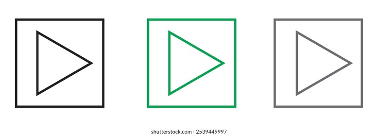 Play icon vector set. Video play button. design eps 10 