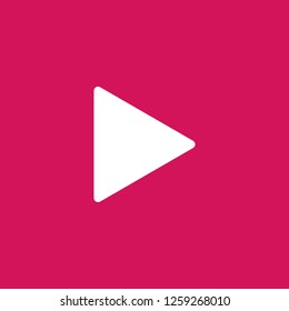 play icon vector. play sign on pink background. play icon for web and app