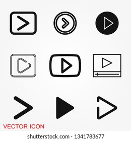 play Icon vector sign symbol for design