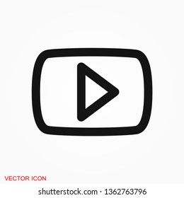 play Icon vector sign symbol for design