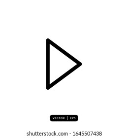 Play Icon Vector - Sign or Symbol