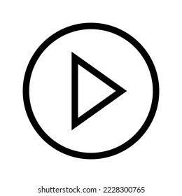 Ilustración de diseño del símbolo del vector de reproducción