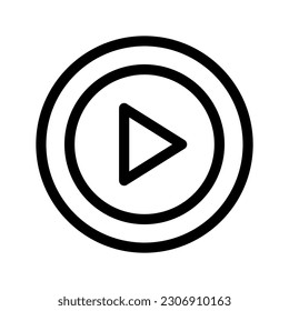 Ilustración de diseño del símbolo del vector de reproducción