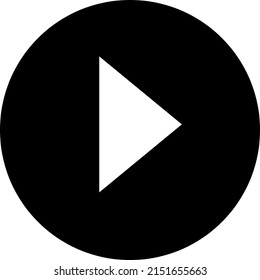 Play-Symbol, Play-Symbol, Vektorgrafik, im trendigen, flachen Stil einzeln auf weißem Hintergrund.eps