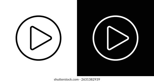 Play icon vector for web, computer and mobile apps